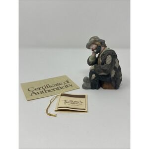 Vintage 1984 Flambro 3" Clown Emmett Kelly Jr - Porcelain - NIB